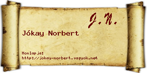 Jókay Norbert névjegykártya