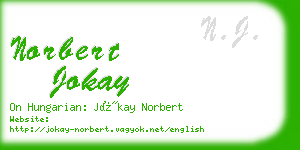 norbert jokay business card